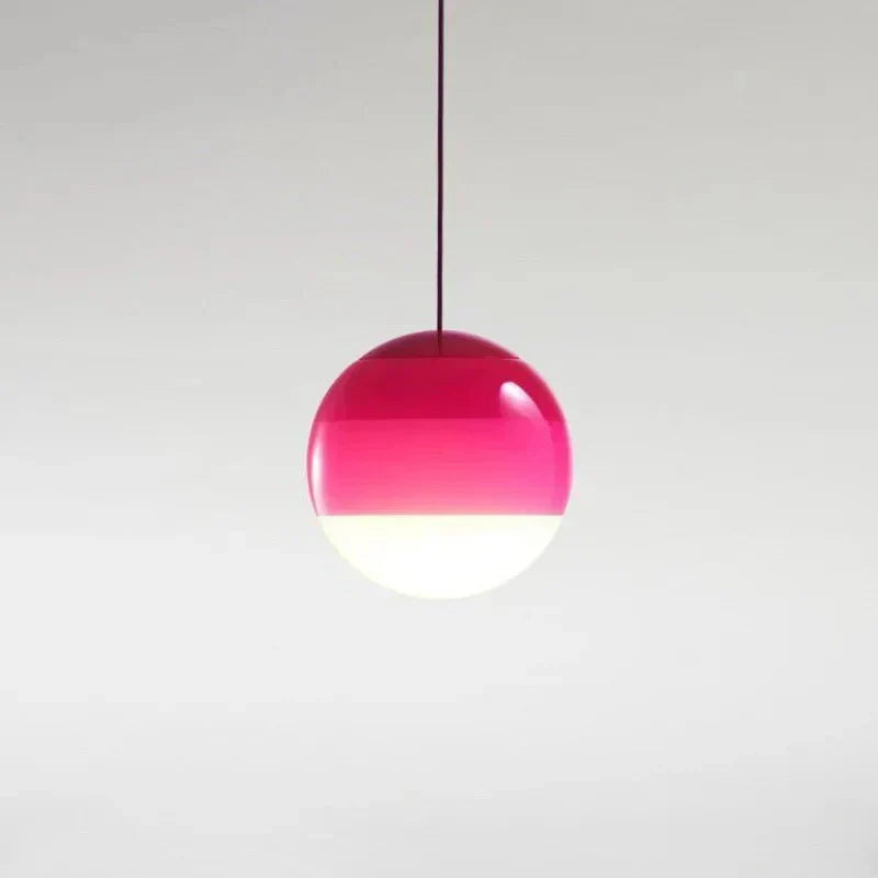 Colour Gradient Glass Pendant Lamp in Pink