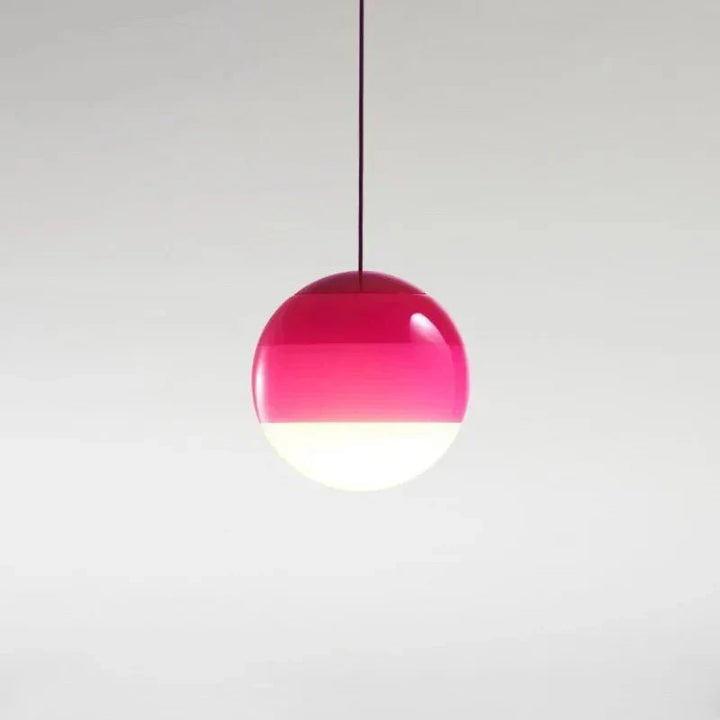 Colour Gradient Glass Pendant Lamp in Pink