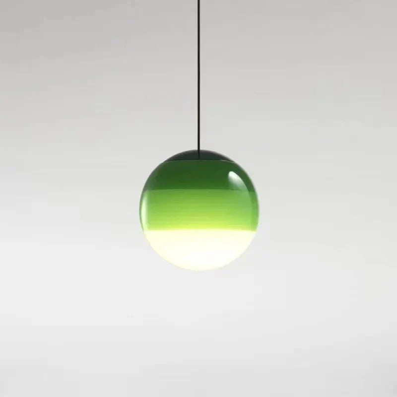 Colour Gradient Glass Pendant Lamp in Green