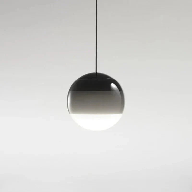 Colour Gradient Glass Pendant Lamp in Black